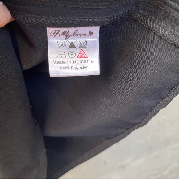 Classic Black Peplum Cami Dress Cocktail Evening - Picture 5 of 6